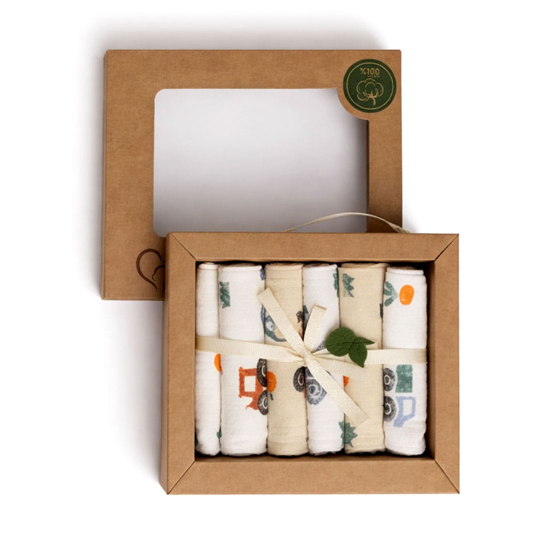 βρεφικά πανάκια ώμου σετ με σχέδιο τρακτέρ