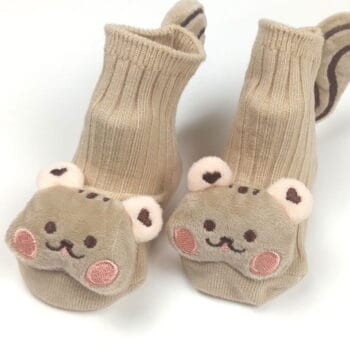 Αντιολισθητικά Καλτσάκια Sweet 0-12 μηνών Μπεζ - Image 2