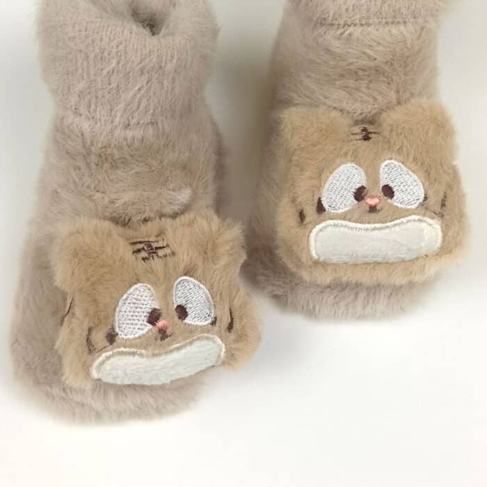 Αντιολισθητικά Καλτσάκια Animal 0-12 μηνών Μπεζ - Image 2