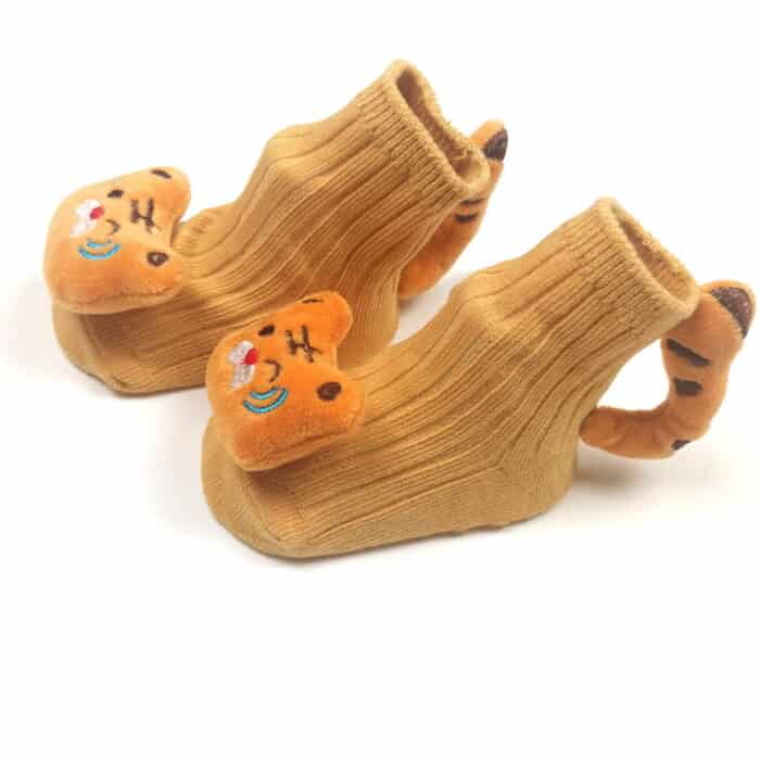 Αντιολισθητικά Καλτσάκια Tigger 0-12 μηνών Καφέ - Image 2