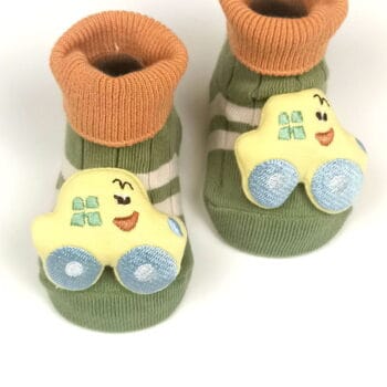 Αντιολισθητικά Καλτσάκια Αμαξάκι 0-12 μηνών Πράσινο - Image 2