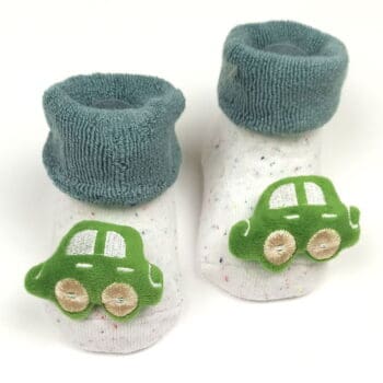 Αντιολισθητικά Καλτσάκια cars 0-12 μηνών Εκρού - Image 2