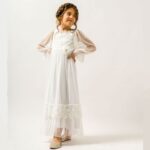 Παιδικό Φόρεμα Μακρύ Με Τούλι Λευκό