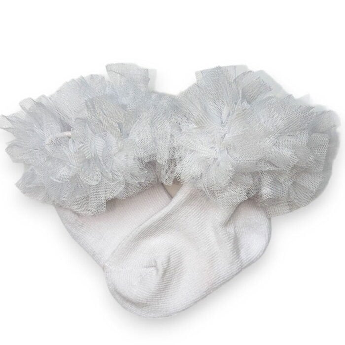 Βρεφικά Καλτσάκια Με Τούλι 0-24 Μηνών Λευκό - Image 2