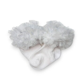 Βρεφικά Καλτσάκια Με Τούλι 0-24 Μηνών Λευκό