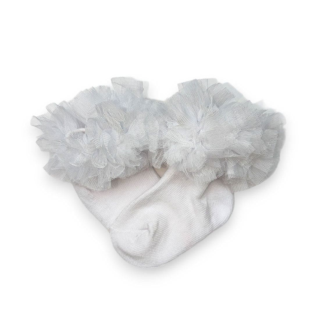 Βρεφικά Καλτσάκια Με Τούλι 0-24 Μηνών Λευκό