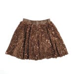 Παιδική Φούστα Βελούδινη Με Παγιέτα Καφέ