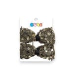 Παιδικό Σετ Μαλλιών 2 Τμχ Με Κλιπ Φιογκάκι Χρυσό