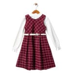 Παιδικό Αμάνικο Φόρεμα Με Μπλούζα Μπορντό