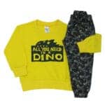 Παιδική Φόρμα Φούτερ Dino Boy Κίτρινο