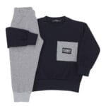 Παιδική Φόρμα Φούτερ Πικέ Premium Μπλε Σκούρο