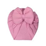 Βρεφικό Τουρμπάνι Με Φιόγκο Ροζ