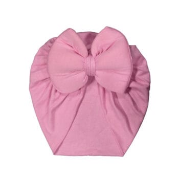 Βρεφικό Τουρμπάνι Με Φιόγκο Ροζ