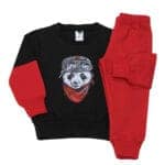 Παιδική Φόρμα Φούτερ Cool Panda Μαύρη