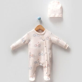 Φορμάκι Με Σκουφάκι Bike Εκρού 100% Οργανικό Βαμβάκι