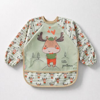 Bρεφική αδιάβροχη σαλιάρα με μανίκια ταρανδάκι