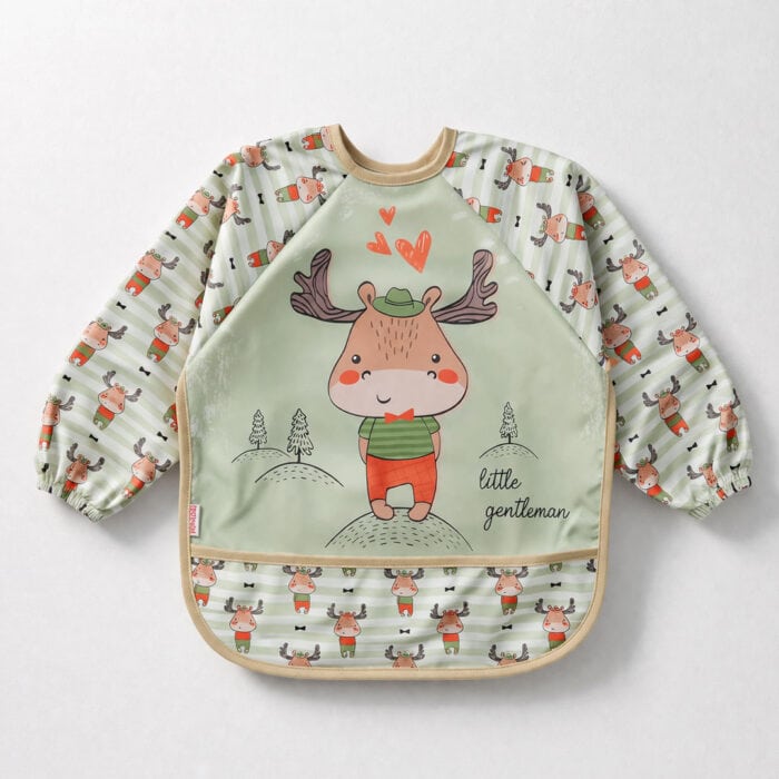 Bρεφική αδιάβροχη σαλιάρα με μανίκια ταρανδάκι - Image 2