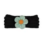 Βρεφική Κορδέλα Πλεκτή Flower Μαύρη