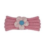 Βρεφική Κορδέλα Πλεκτή Flower Ροζ