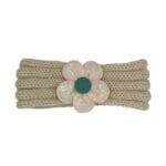 Βρεφική Κορδέλα Πλεκτή Flower Μπεζ