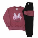 Παιδική Φόρμα Φούτερ Pink Shoes Μπορντό