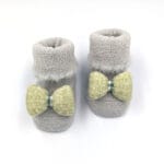 Αντιολισθητικά Καλτσάκια Bow 0-12 μηνών Γκρι