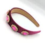 Παιδική Στέκα Μαλλιών Με Πέτρες Φούξια