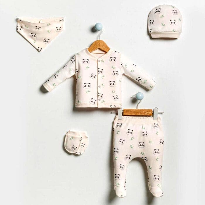 Σετ Ρούχων Νεογέννητου Panda 100% Οργανικό Βαμβάκι - Image 2