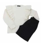 Παιδικό Σετ Μπλούζα Με Βολάν κ Σορτσάκι Λευκό