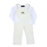 Βρεφική Σαλοπέτα Πρόβατο Με Μπλούζα Λευκό