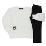 Παιδικό Σετ Μπλούζα Προβατάκι Με Κολάν Λευκό