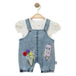 Βρεφική Σαλοπέτα Με Πουά Μπλούζα Ice Cream