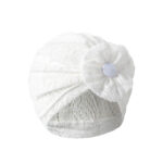 Βρεφικό Τουρμπάνι Με Δαντέλα Λευκό