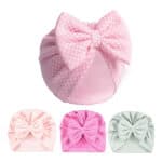 Βρεφικό Τουρμπάνι Πουά Με Φιόγκο 1 τμχ