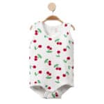 Φορμάκι Αμάνικο Με Κερασάκια Λευκό 100% Βαμβάκι