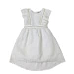 Παιδικό Φόρεμα Με Βολάν κ Πέρλες Λευκό