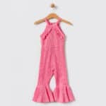 Παιδική Ολόσωμη Φόρμα Με Βολάν Ροζ