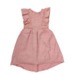 Παιδικό Φόρεμα Με Βολάν κ Πέρλες Ροζ