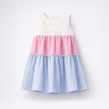 παιδικό φόρεμα αμάνικο καρό