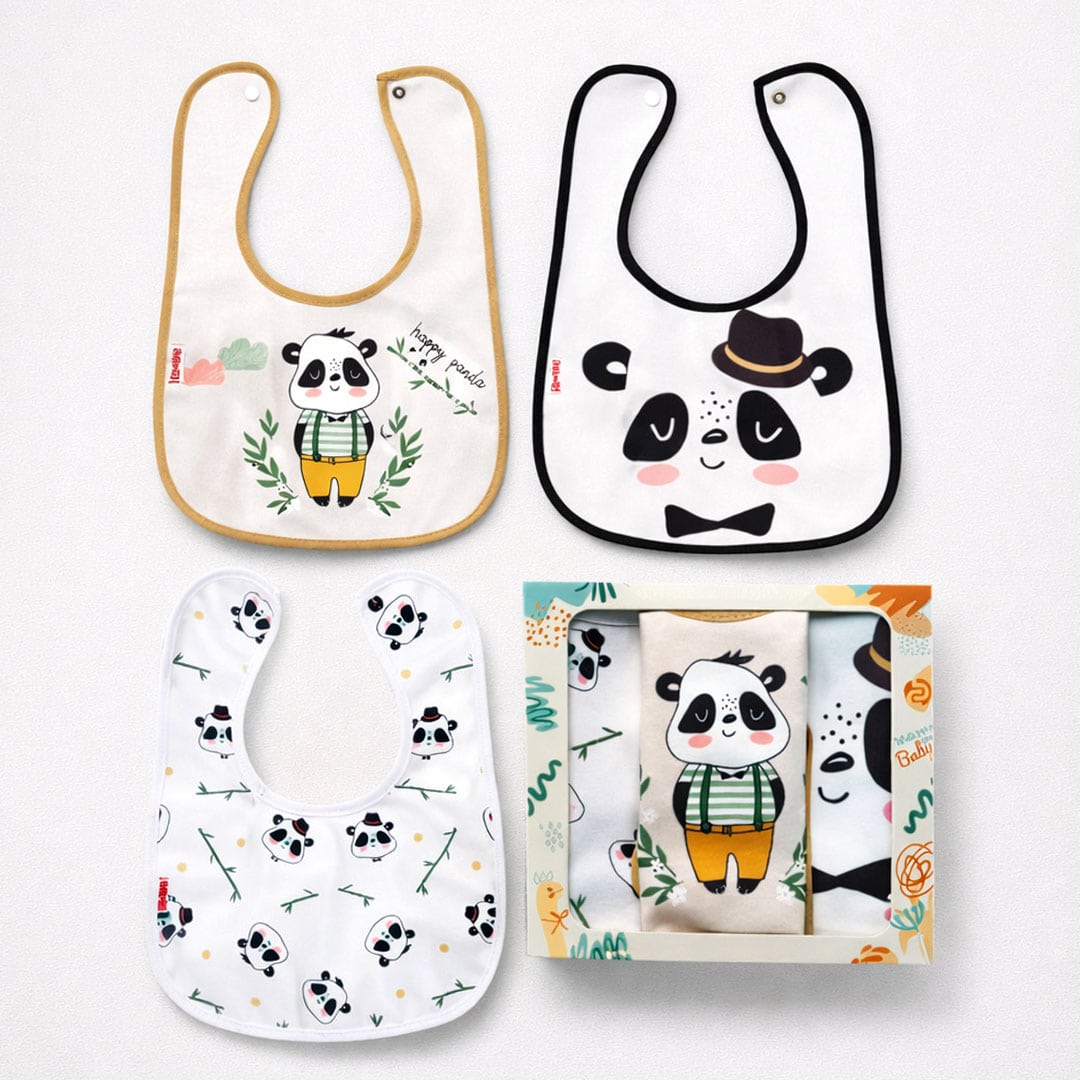 Σετ Σαλιάρες Βρεφικές 3 τεμάχια Panda