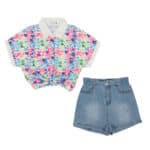 Παιδικό Σετ Με Πουκάμισο κ Σορτς Hearts