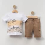 Παιδικό Σετ Με Βερμούδα Enjoy Καφέ
