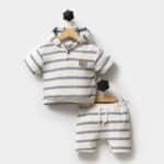 Βρεφικό Σετ Με Σορτς Ριγέ Μπλε