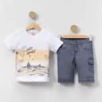 Παιδικό Σετ Με Βερμούδα Enjoy Γκρι