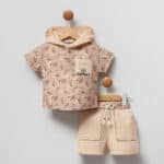 Βρεφικό Σετ Λινό Με Σορτς DISTRICT Μπεζ