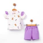 Βρεφικό Σετ Με Σορτς Sweet Bear Μωβ