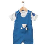 Βρεφική Σαλοπέτα Με Φορμάκι κ Αρκουδάκι Μπλε