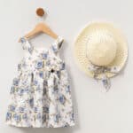 Παιδικό Φόρεμα Με Καπέλο Roses Μπλε