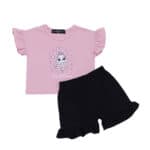 Βρεφικό Σετ με Βολάν κ Σορτς Ballarina  Ροζ