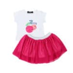 Βρεφικό Σετ Με Φούστα Cherry Φούξια